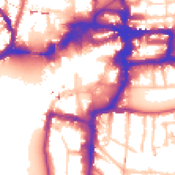 Daytime road noise heatmap for KT1 1BS