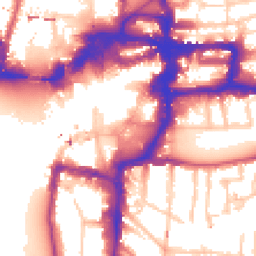 Daytime road noise heatmap for KT1 1EE