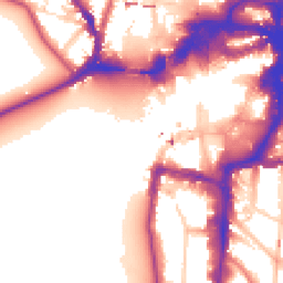 Daytime road noise heatmap for KT1 1HG