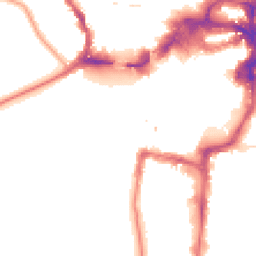 Night-time road noise heatmap for KT1 1HG