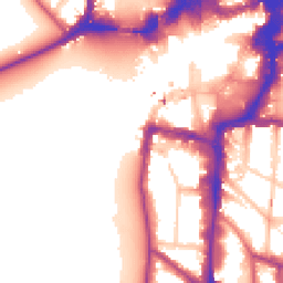 Daytime road noise heatmap for KT1 1HN