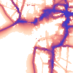 Daytime road noise heatmap for KT1 1HR