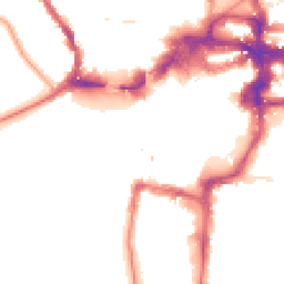 Night-time road noise heatmap for KT1 1HR