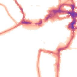 Night-time road noise heatmap for KT1 1HT