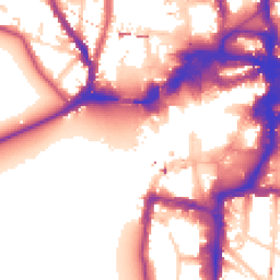 Daytime road noise heatmap for KT1 1HY