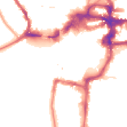 Night-time road noise heatmap for KT1 1JT