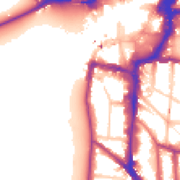 Daytime road noise heatmap for KT1 1LQ