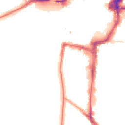 Night-time road noise heatmap for KT1 1LQ