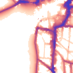 Daytime road noise heatmap for KT1 1LY