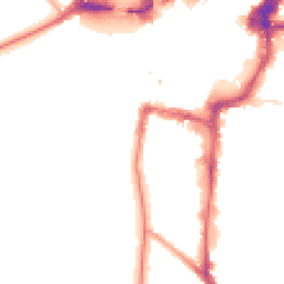 Night-time road noise heatmap for KT1 1LY