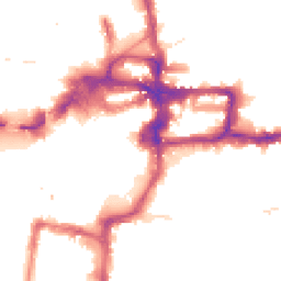 Night-time road noise heatmap for KT1 1NP