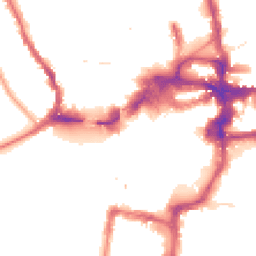 Night-time road noise heatmap for KT1 1PB