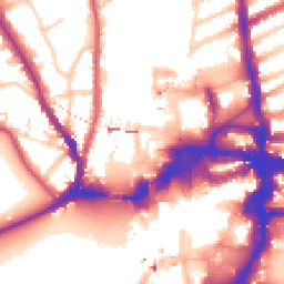 Daytime road noise heatmap for KT1 1PL