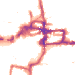 Night-time road noise heatmap for KT1 1ST
