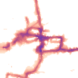 Night-time road noise heatmap for KT1 1SW
