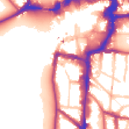 Daytime road noise heatmap for KT1 2AN