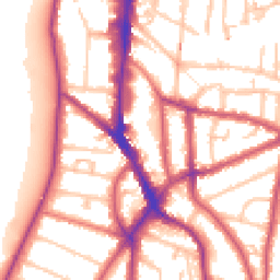 Daytime road noise heatmap for KT1 2EH