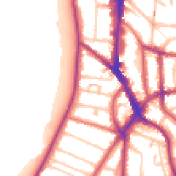 Daytime road noise heatmap for KT1 2EW