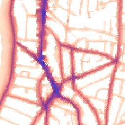Daytime road noise heatmap for KT1 2FL