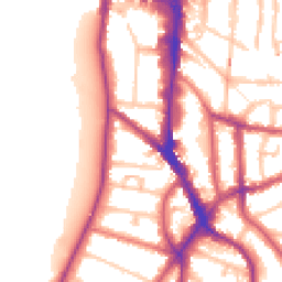 Daytime road noise heatmap for KT1 2HE