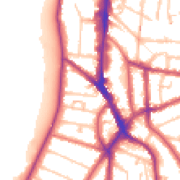 Daytime road noise heatmap for KT1 2JW