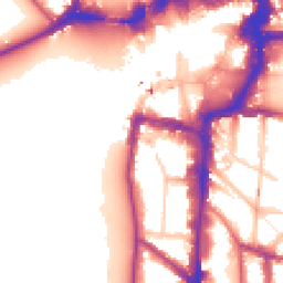 Daytime road noise heatmap for KT1 2NN