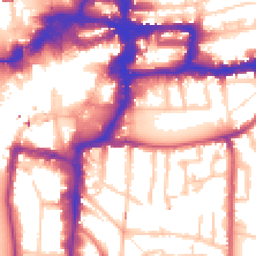 Daytime road noise heatmap for KT1 2NP