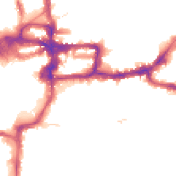 Night-time road noise heatmap for KT1 2PU