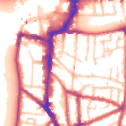 Daytime road noise heatmap for KT1 2RE