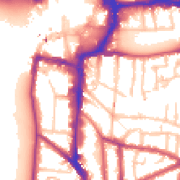 Daytime road noise heatmap for KT1 2RN