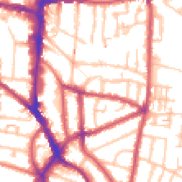Daytime road noise heatmap for KT1 2SU