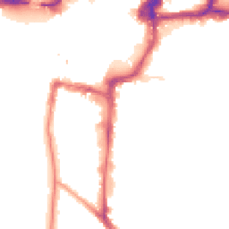 Night-time road noise heatmap for KT1 2TB