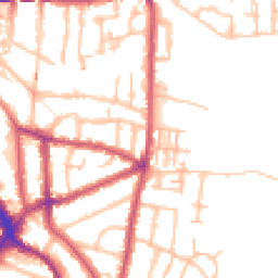 Daytime road noise heatmap for KT1 2TY