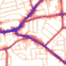 Daytime road noise heatmap for KT1 3AD