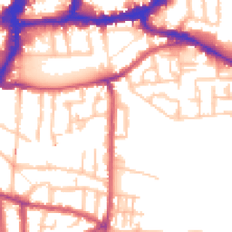 Daytime road noise heatmap for KT1 3AP