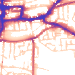 Daytime road noise heatmap for KT1 3DF