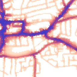 Daytime road noise heatmap for KT1 3DJ