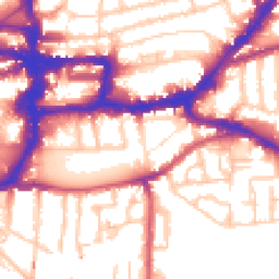 Daytime road noise heatmap for KT1 3DQ