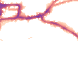 Night-time road noise heatmap for KT1 3ED