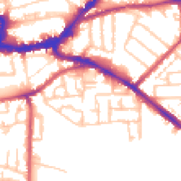Daytime road noise heatmap for KT1 3JD