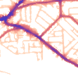 Daytime road noise heatmap for KT1 3LE