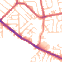 Daytime road noise heatmap for KT1 3QE