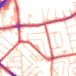Daytime road noise heatmap for KT1 3RX