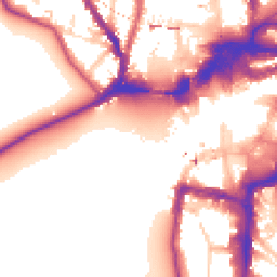 Daytime road noise heatmap for KT1 4AA