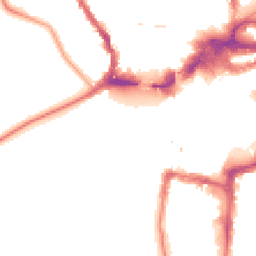 Night-time road noise heatmap for KT1 4AA