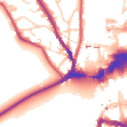 Daytime road noise heatmap for KT1 4AN
