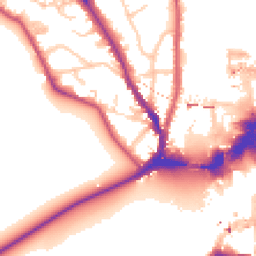 Daytime road noise heatmap for KT1 4AW