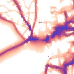 Daytime road noise heatmap for KT1 4BU