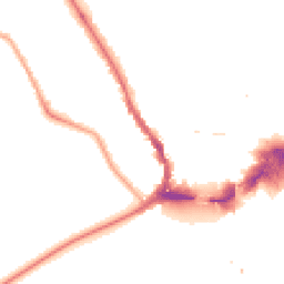 Night-time road noise heatmap for KT1 4DE