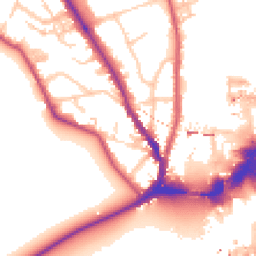 Daytime road noise heatmap for KT1 4DH